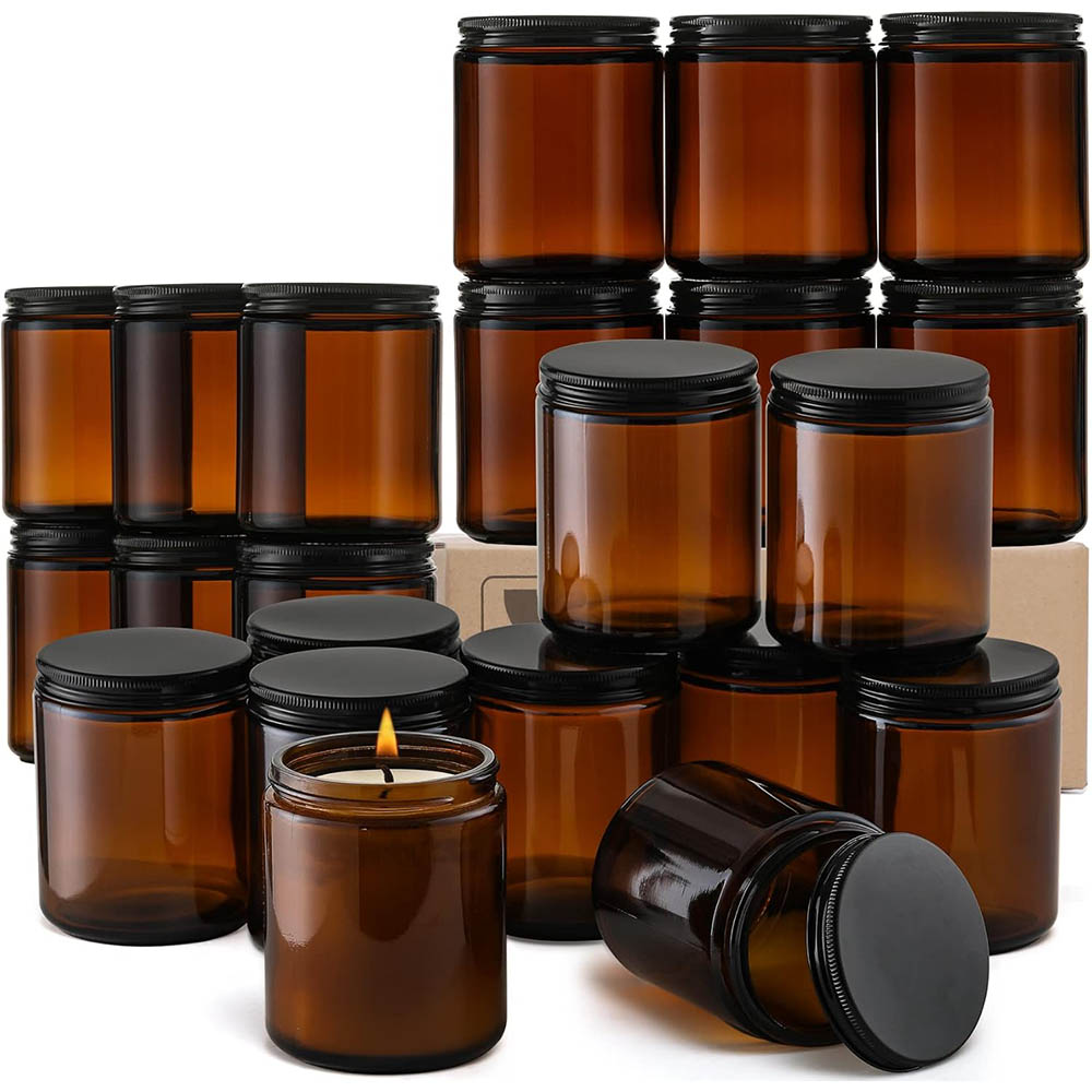 Mason Jar 8Oz - Frascos de Vidro Âmbar de 8oz