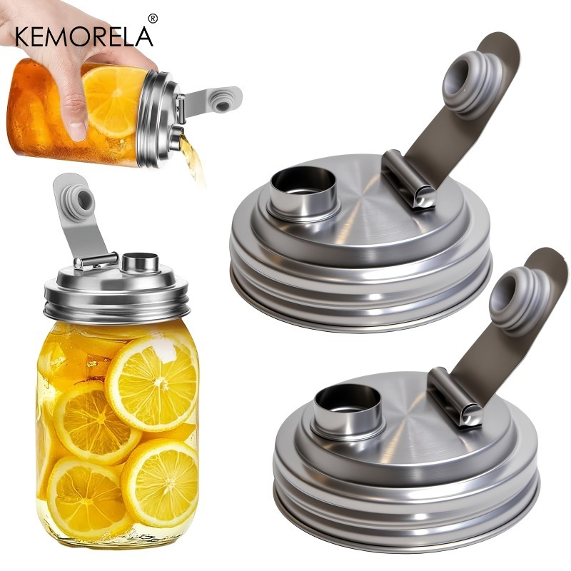 Mason Jar 8Oz - Tampa de Aço Inoxidável com Bico