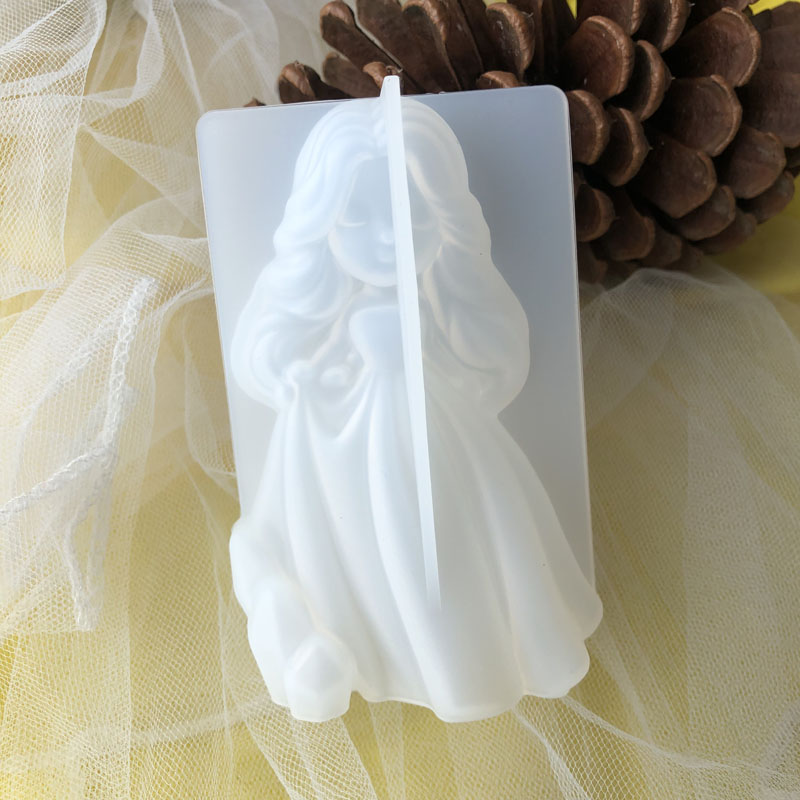3d bonito princesa silicone ve - Candle Supplies Wholesale avaliação e preço
