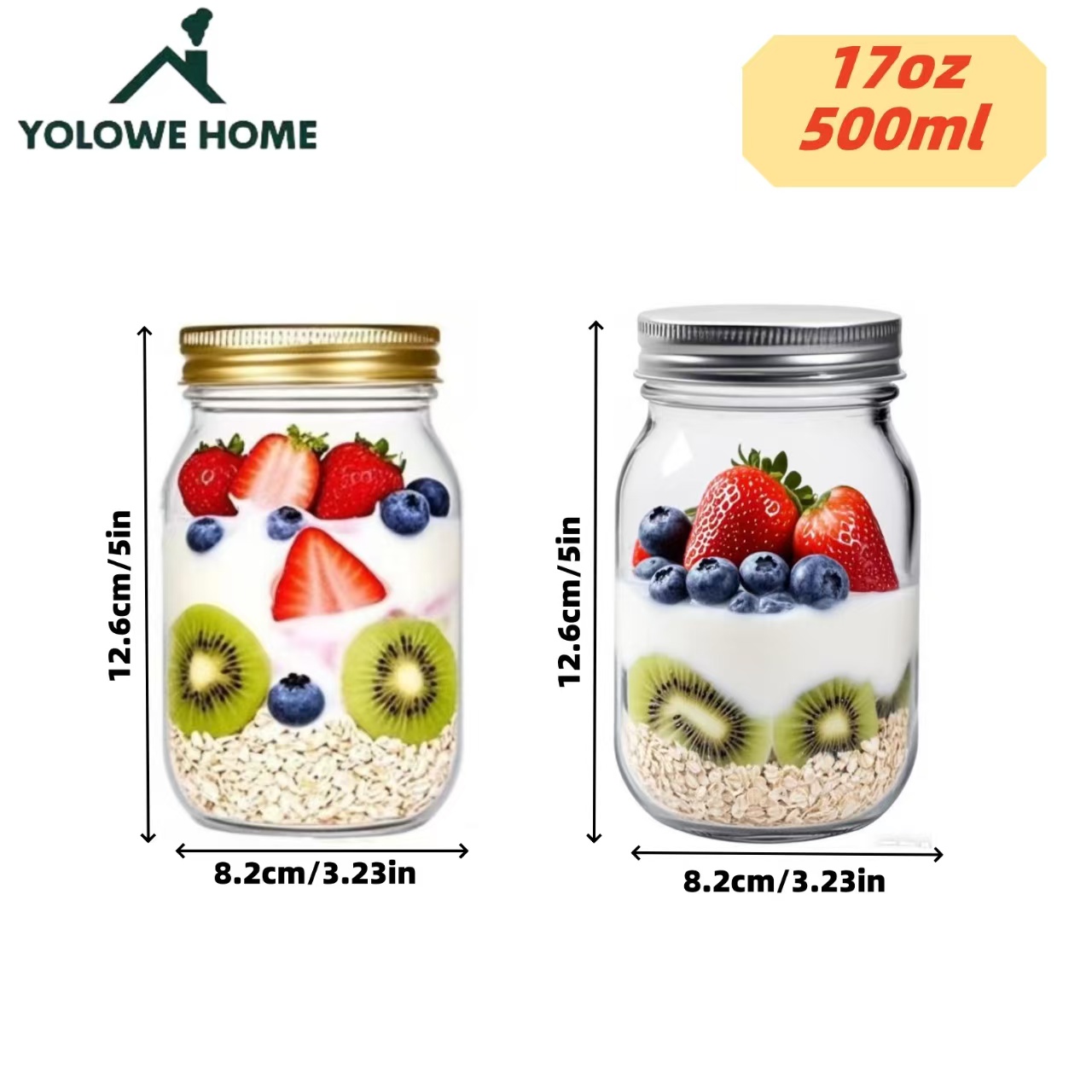 Conjunto de 6 ou 12 Potes de V - Mason Jar 8Oz avaliação e preço