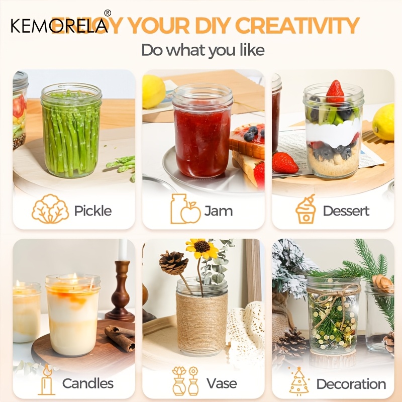 Kemeela frascos de pedreiro 35 - Mason Jar 8Oz avaliação e preço