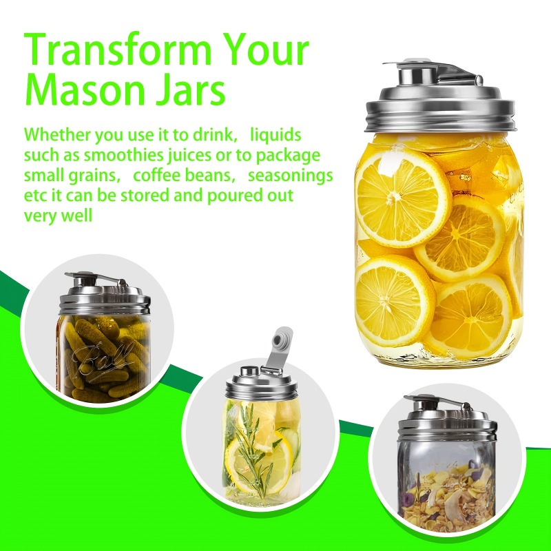Tampa de Aço Inoxidável com Bi - Mason Jar 8Oz avaliação e preço